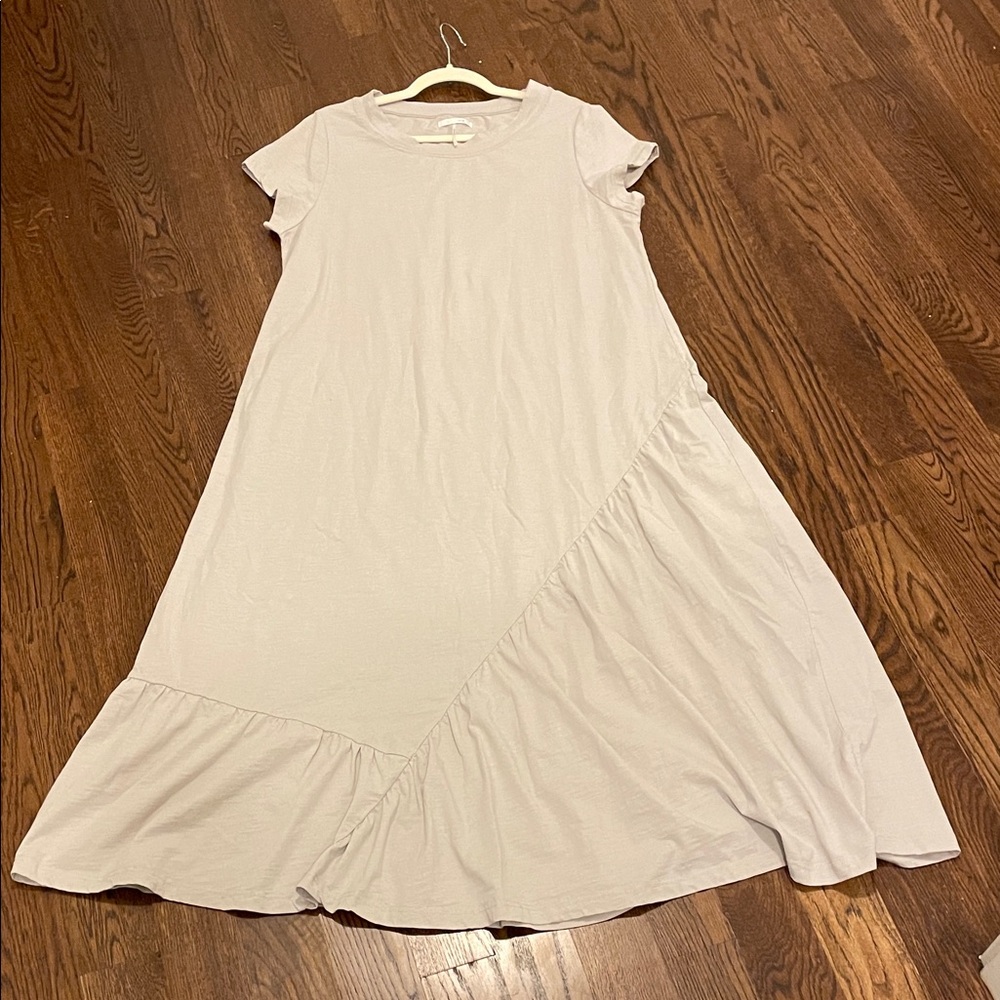 Stichdrop sanibel cotton dress ankle length asymmetrical stitch